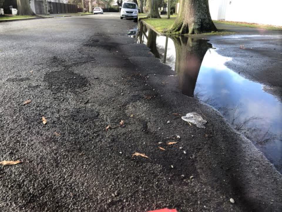 The photograph attached to this roading/streets report