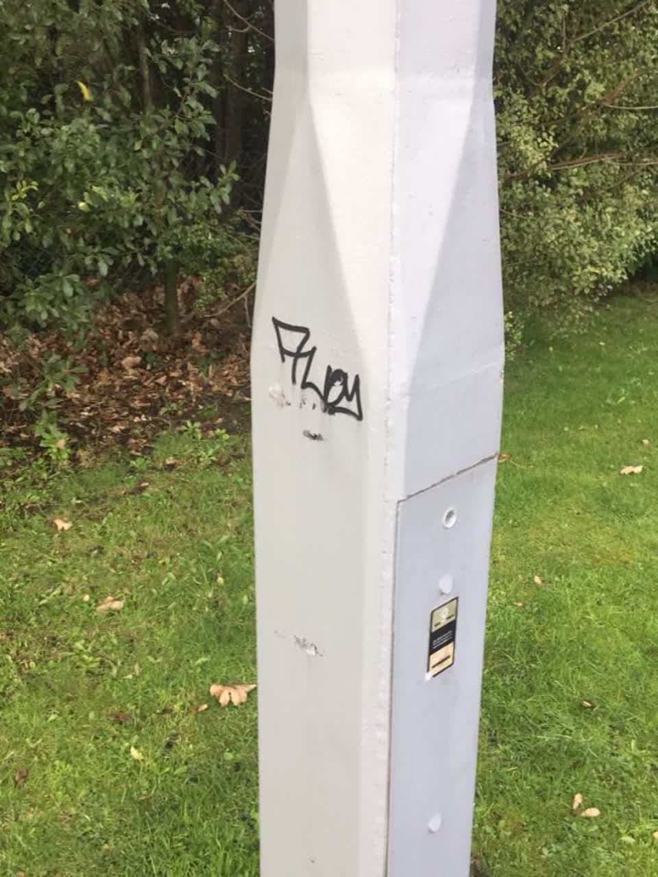 The photograph attached to this graffiti report