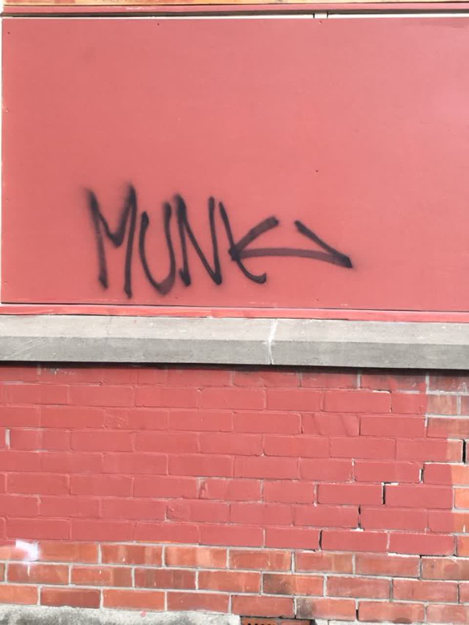 The photograph attached to this graffiti report