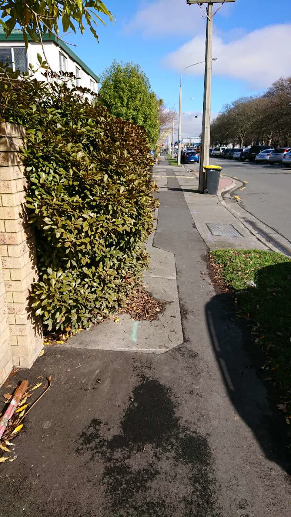 The photograph attached to this roading/streets report