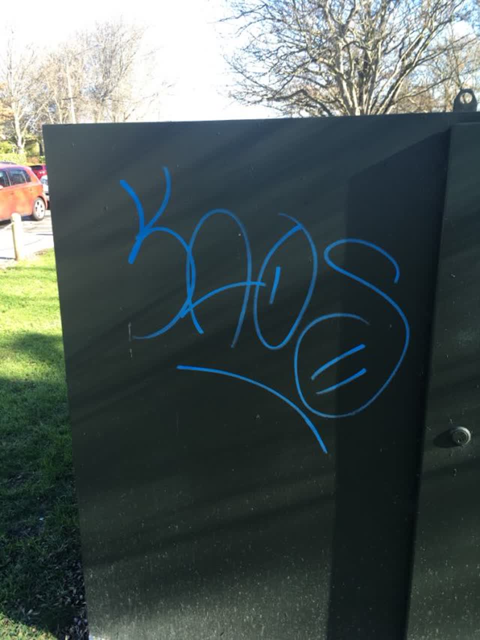 The photograph attached to this graffiti report