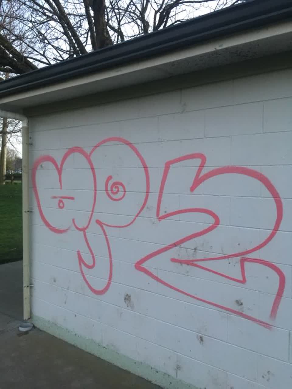 The photograph attached to this graffiti report