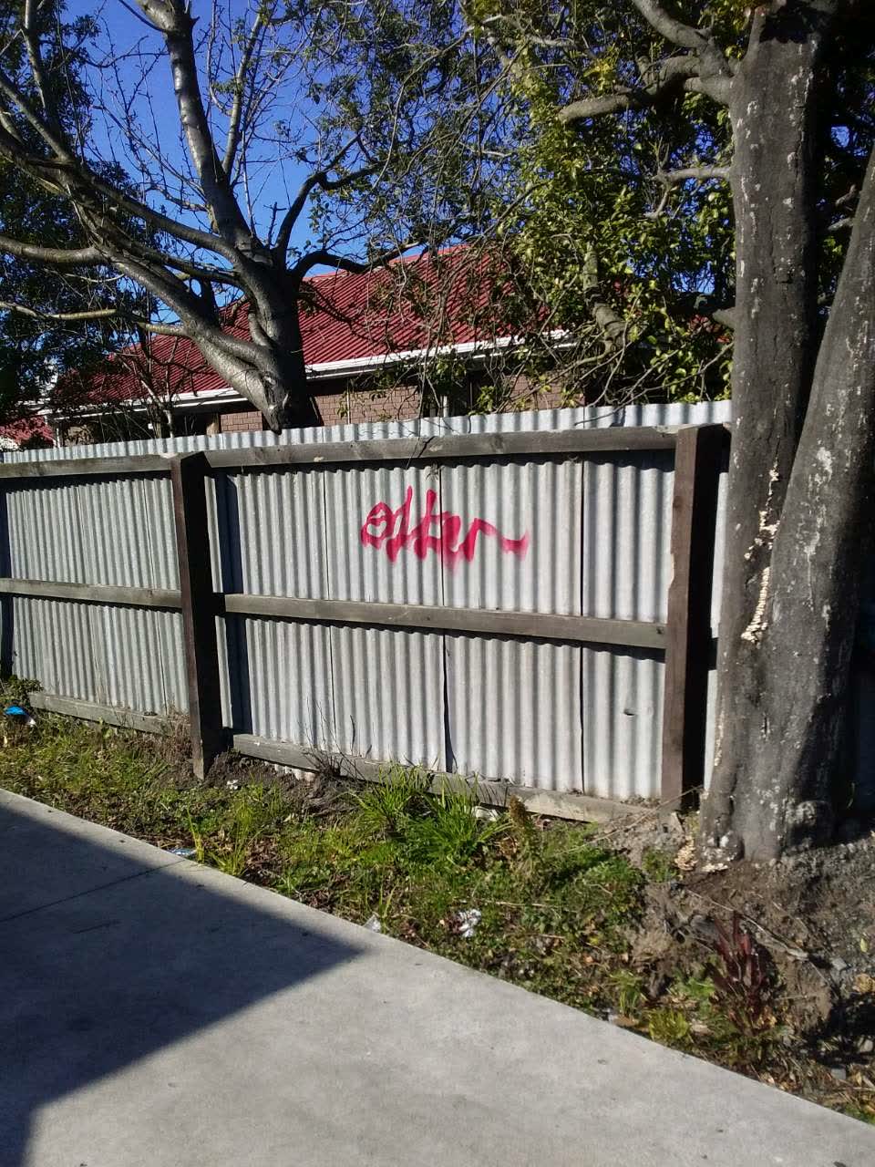 The photograph attached to this graffiti report