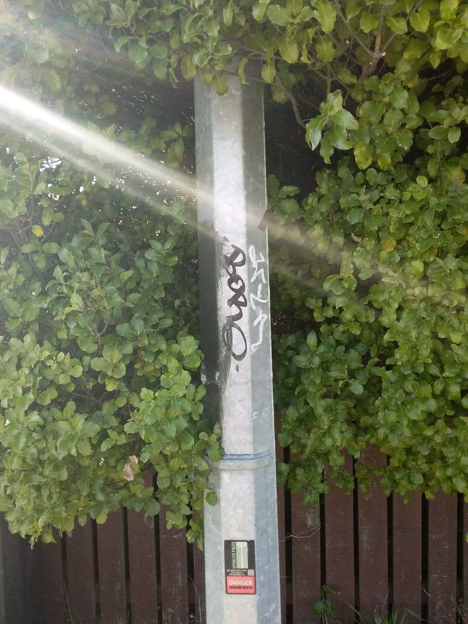 The photograph attached to this graffiti report