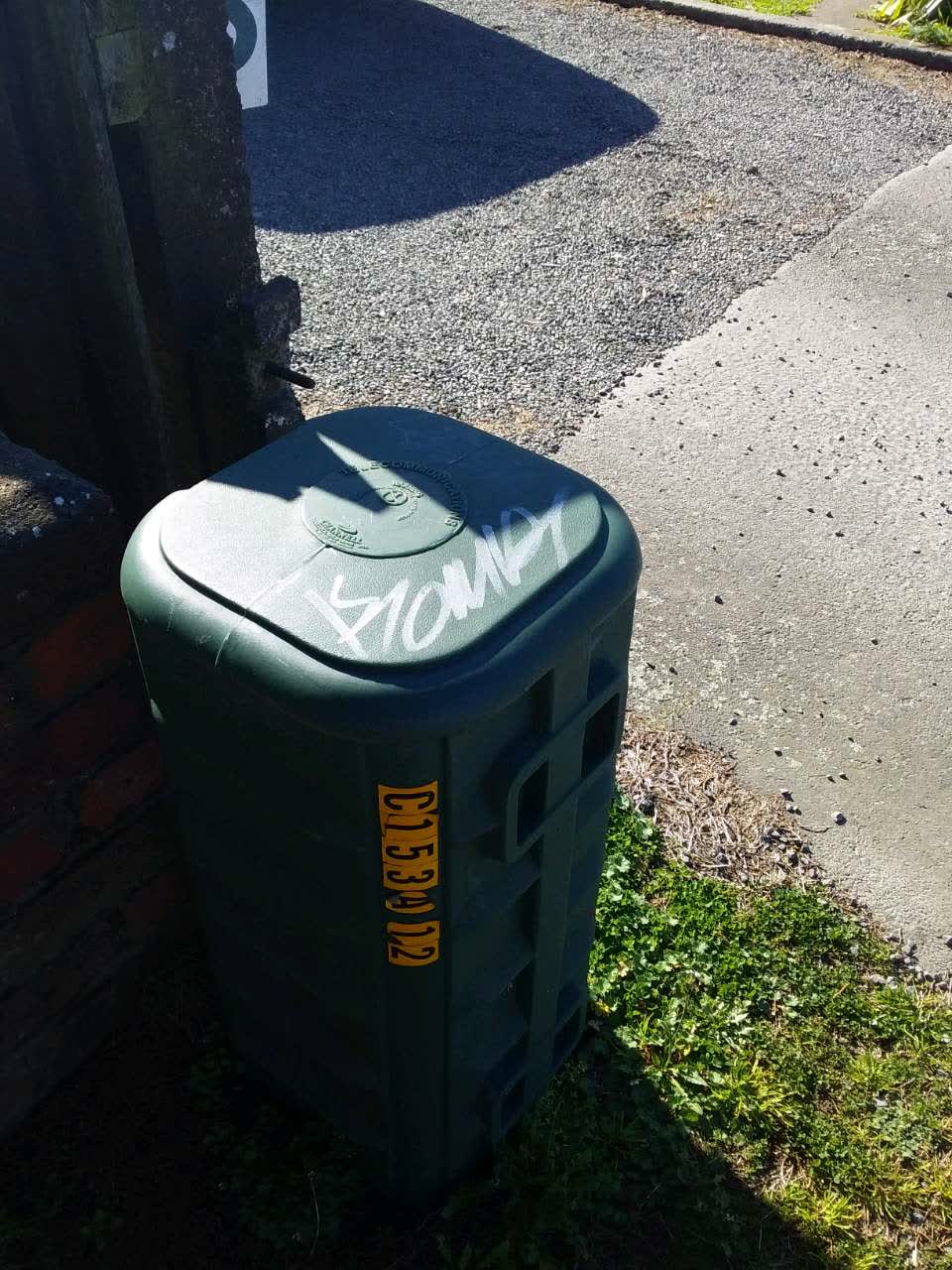 The photograph attached to this graffiti report