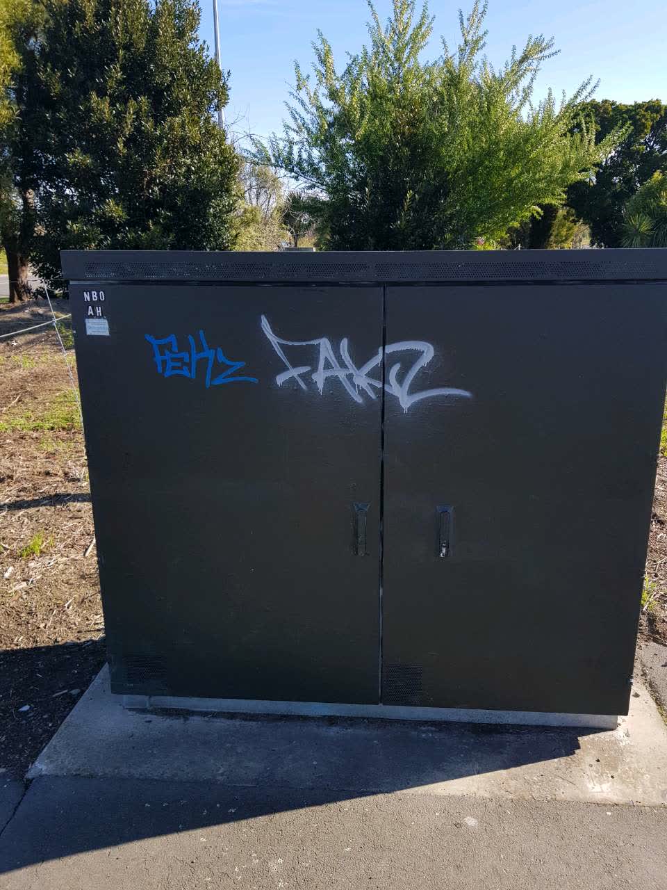 The photograph attached to this graffiti report