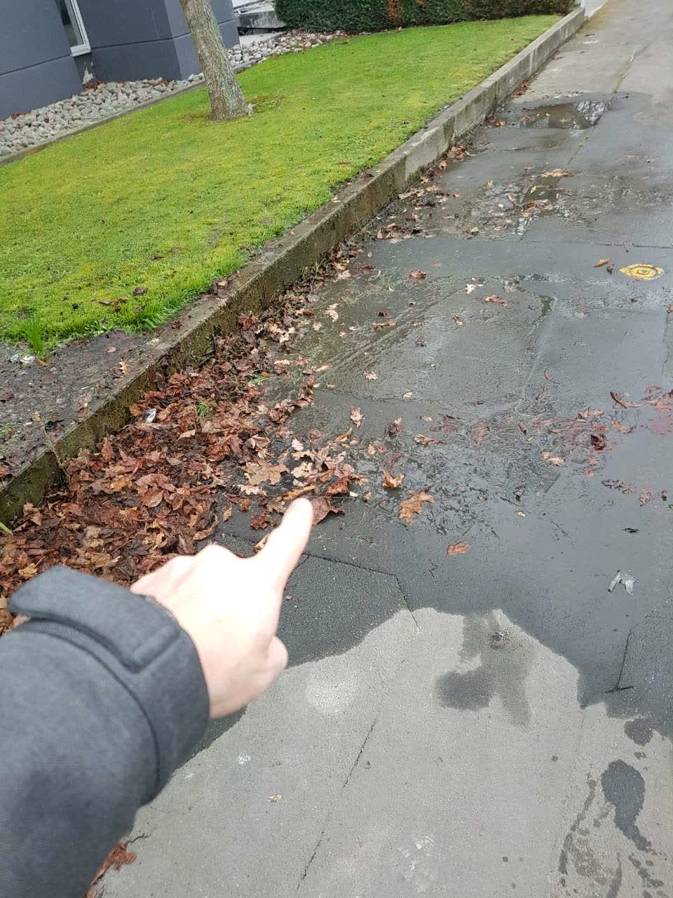 The photograph attached to this wastewater/stormwater report