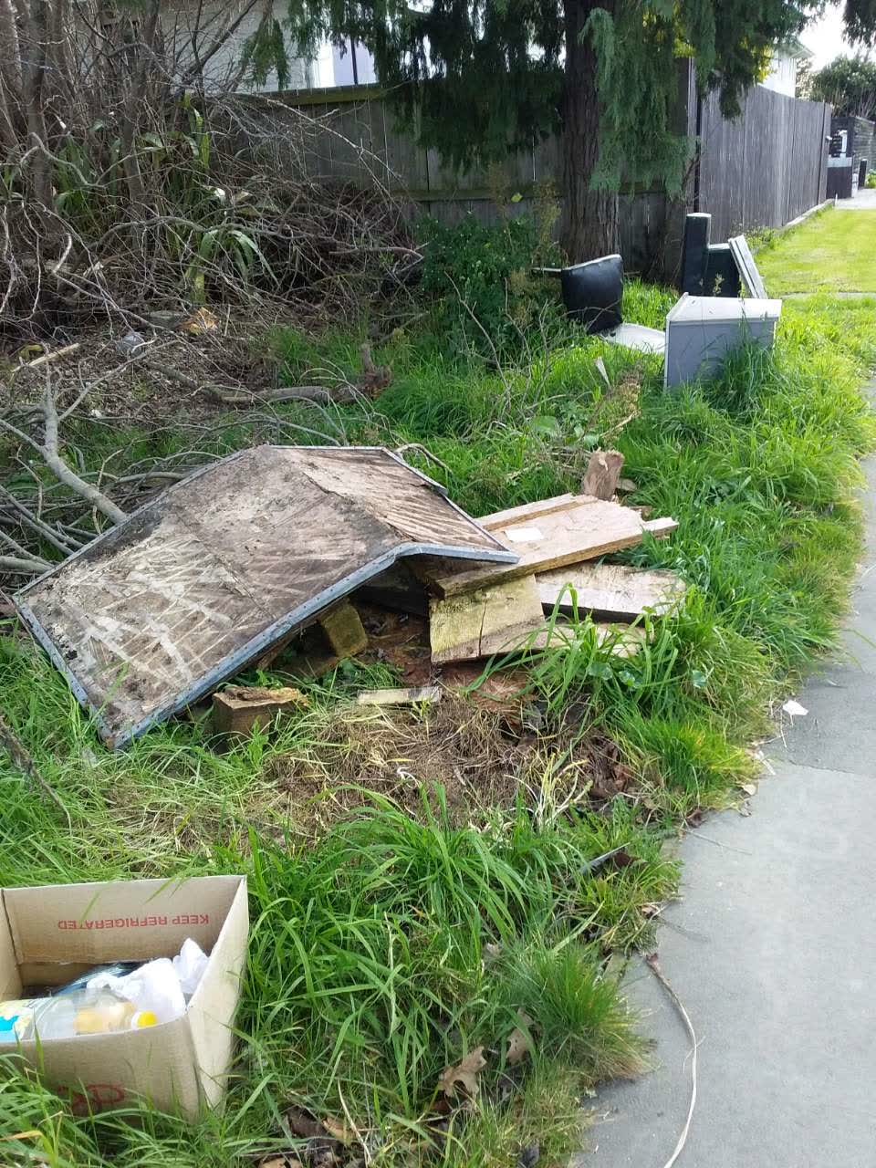 The photograph attached to this rubbish/recycling report
