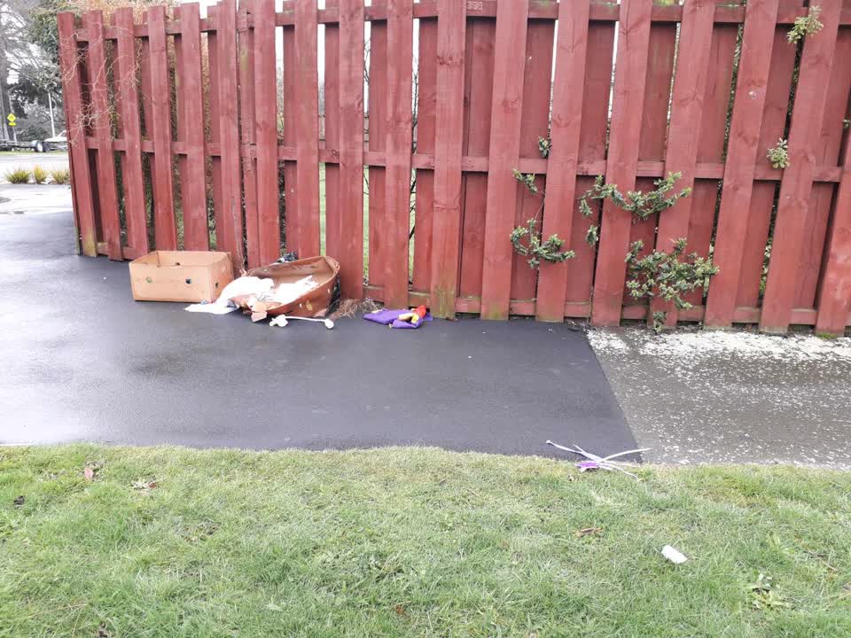 The photograph attached to this rubbish/recycling report