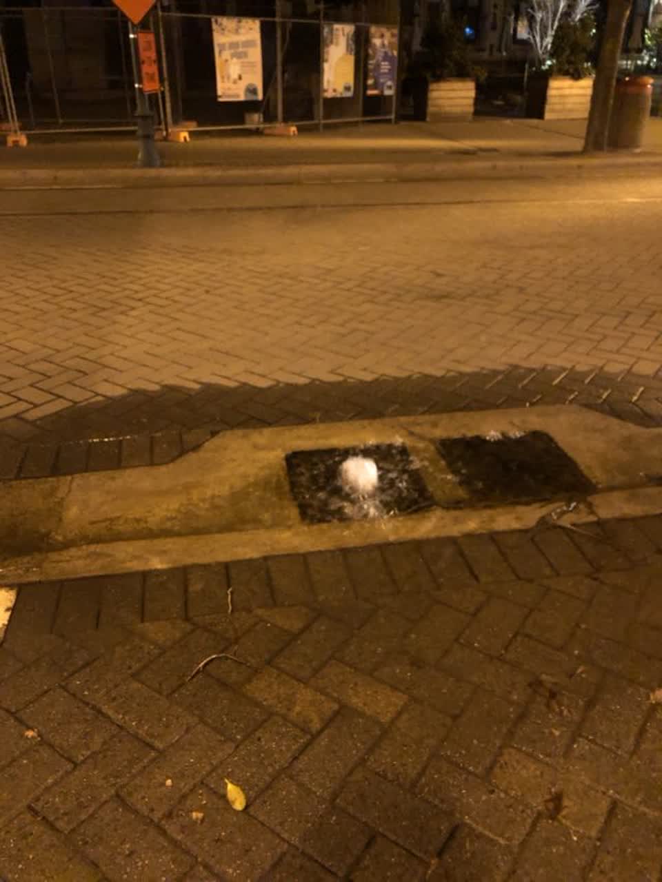 The photograph attached to this flooding report