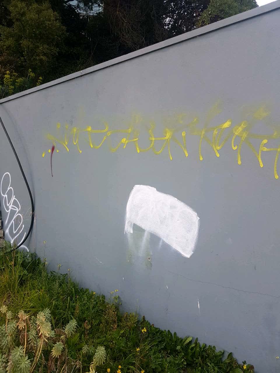 The photograph attached to this graffiti report
