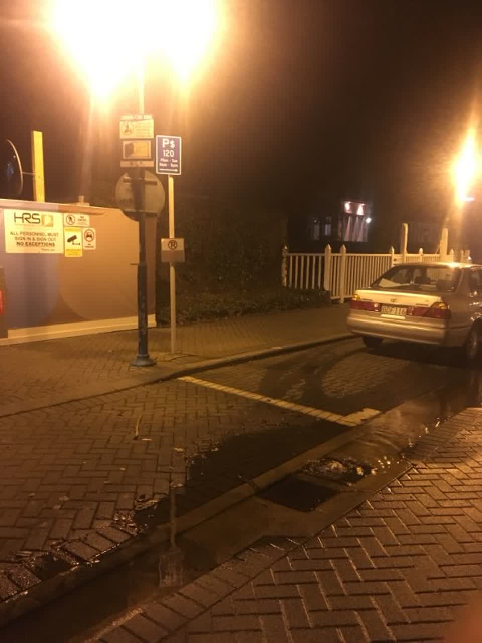 The photograph attached to this flooding report