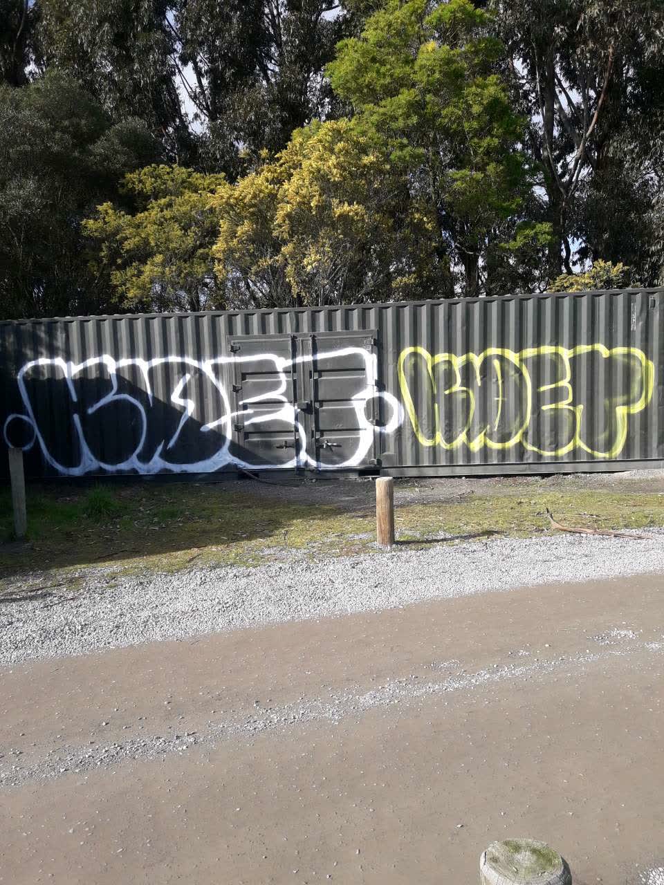 The photograph attached to this graffiti report