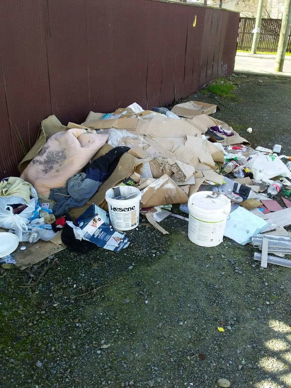 The photograph attached to this rubbish/recycling report