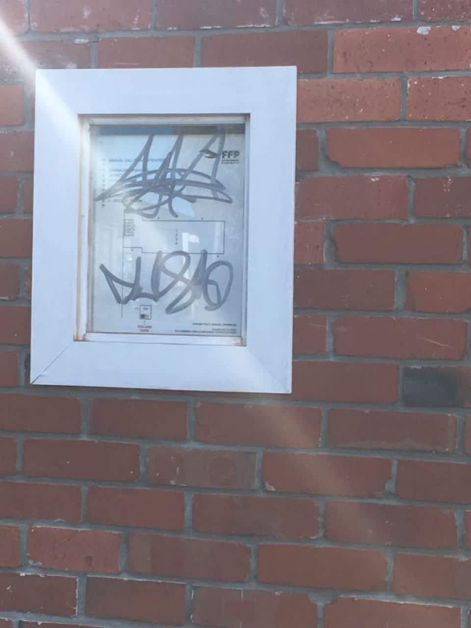 The photograph attached to this graffiti report