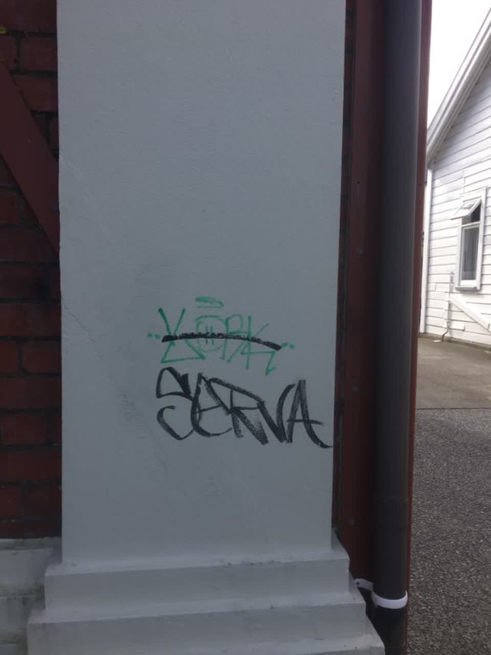 The photograph attached to this graffiti report