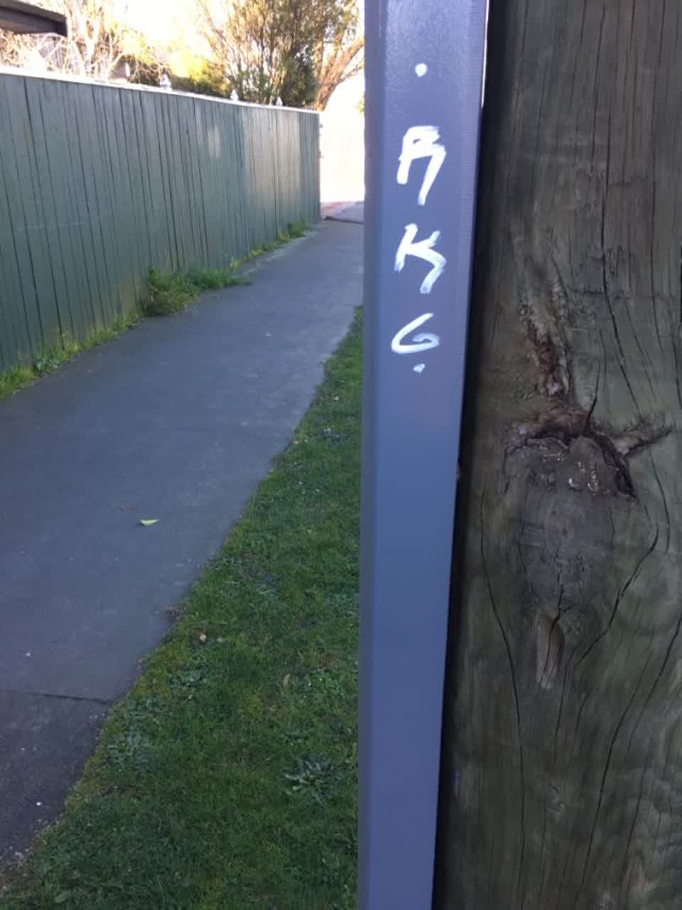 The photograph attached to this graffiti report