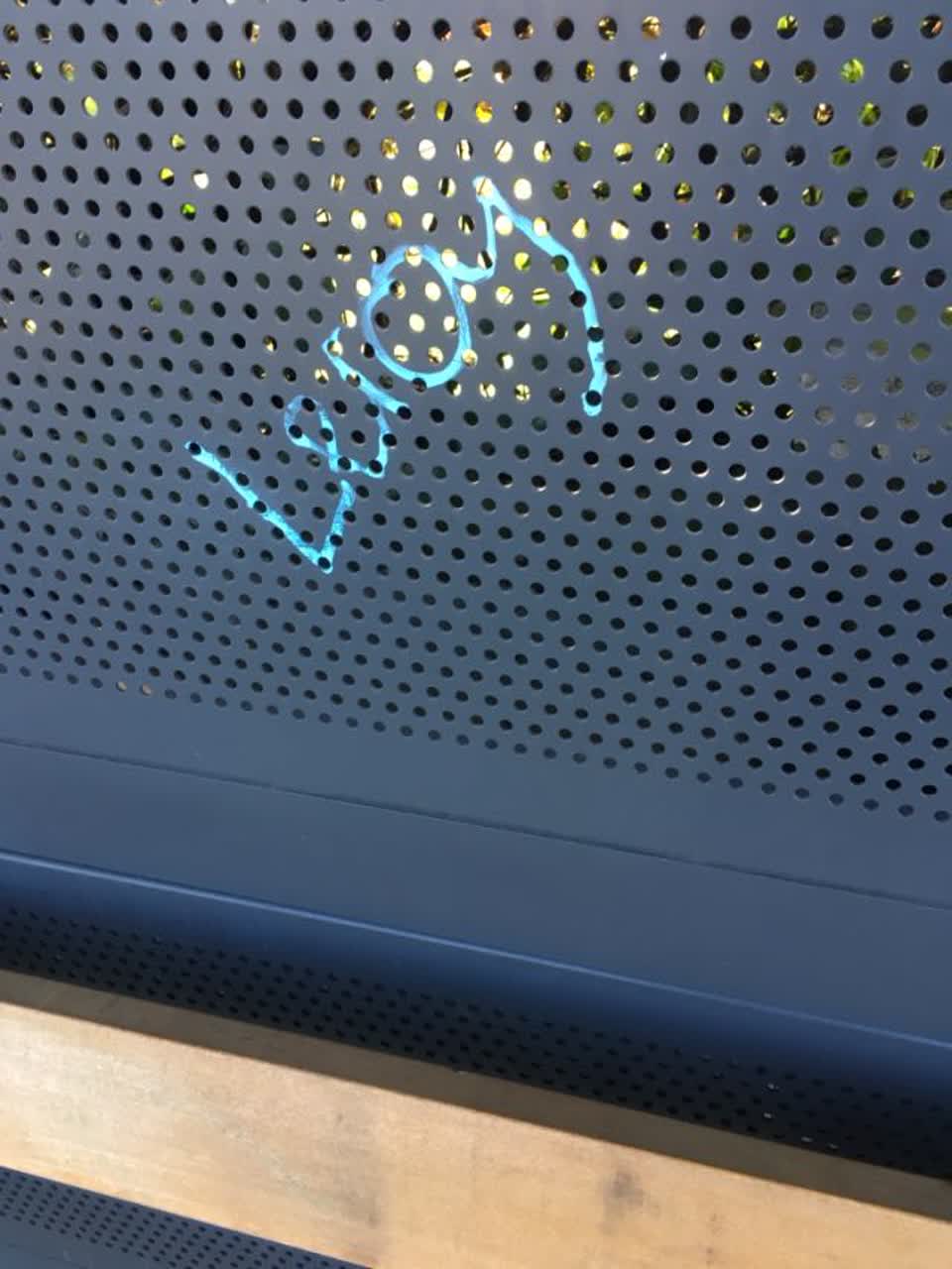 The photograph attached to this graffiti report