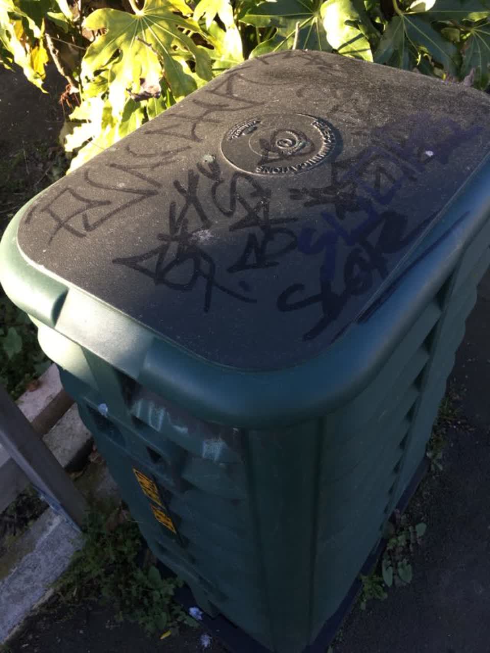 The photograph attached to this graffiti report