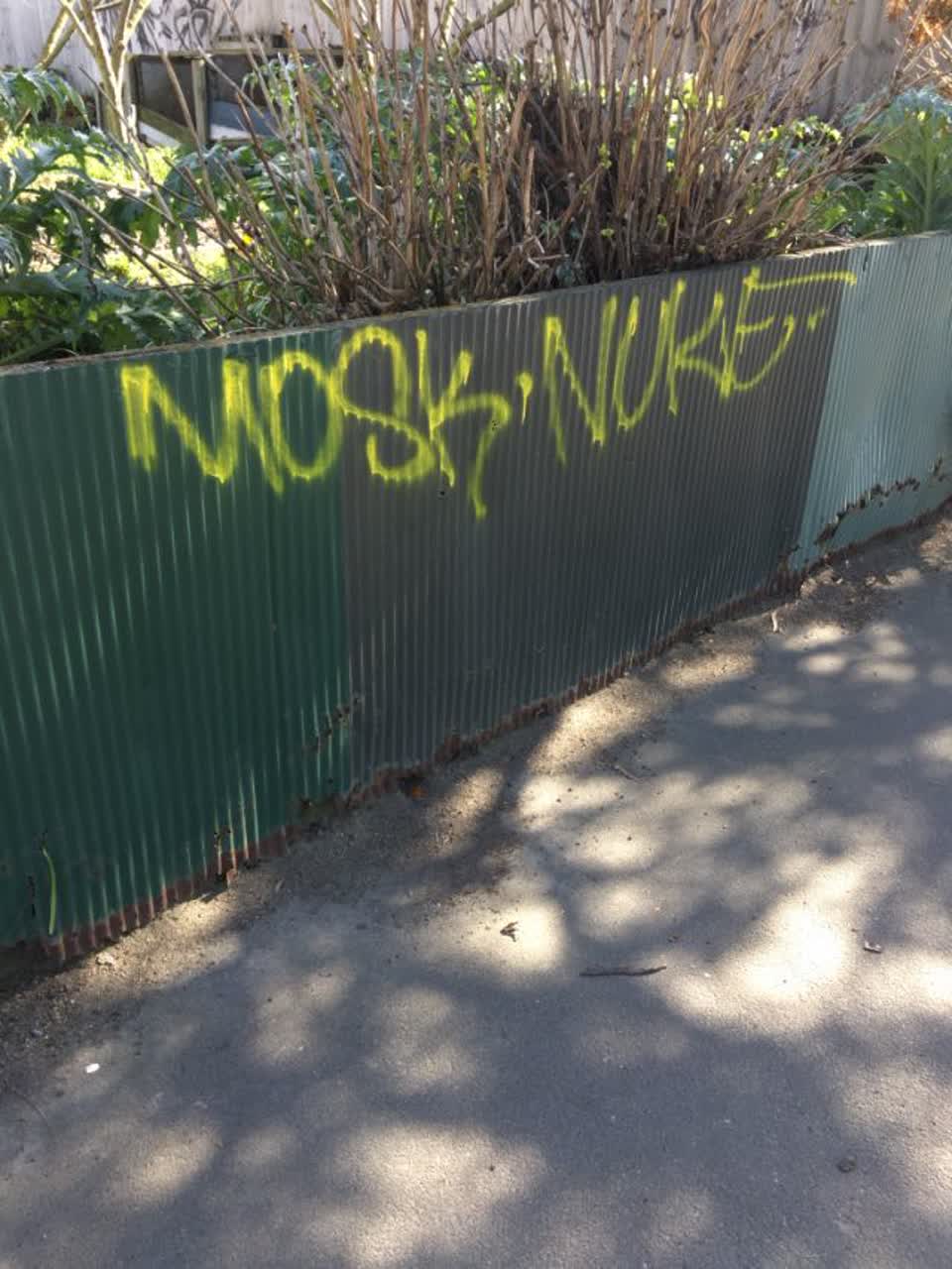 The photograph attached to this graffiti report