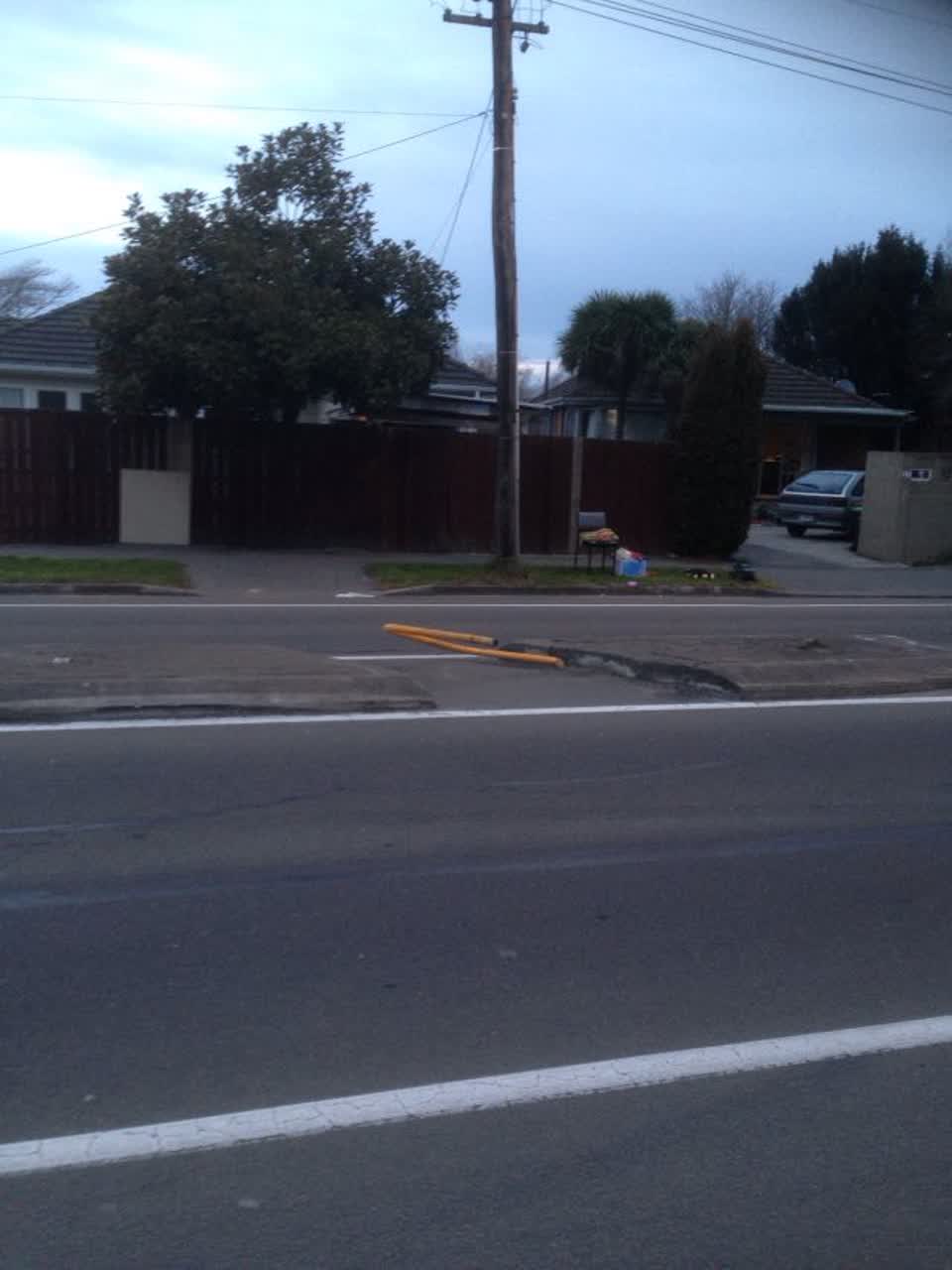 The photograph attached to this roading/streets report