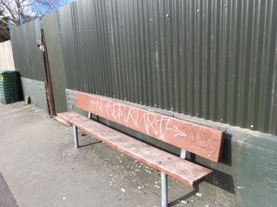 The photograph attached to this graffiti report