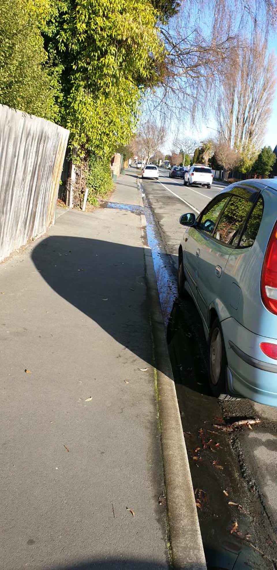 The photograph attached to this flooding report