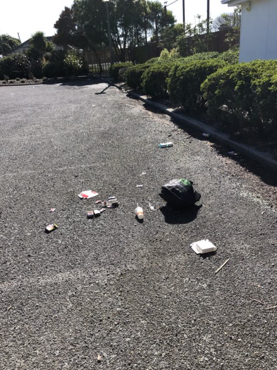 The photograph attached to this rubbish/recycling report