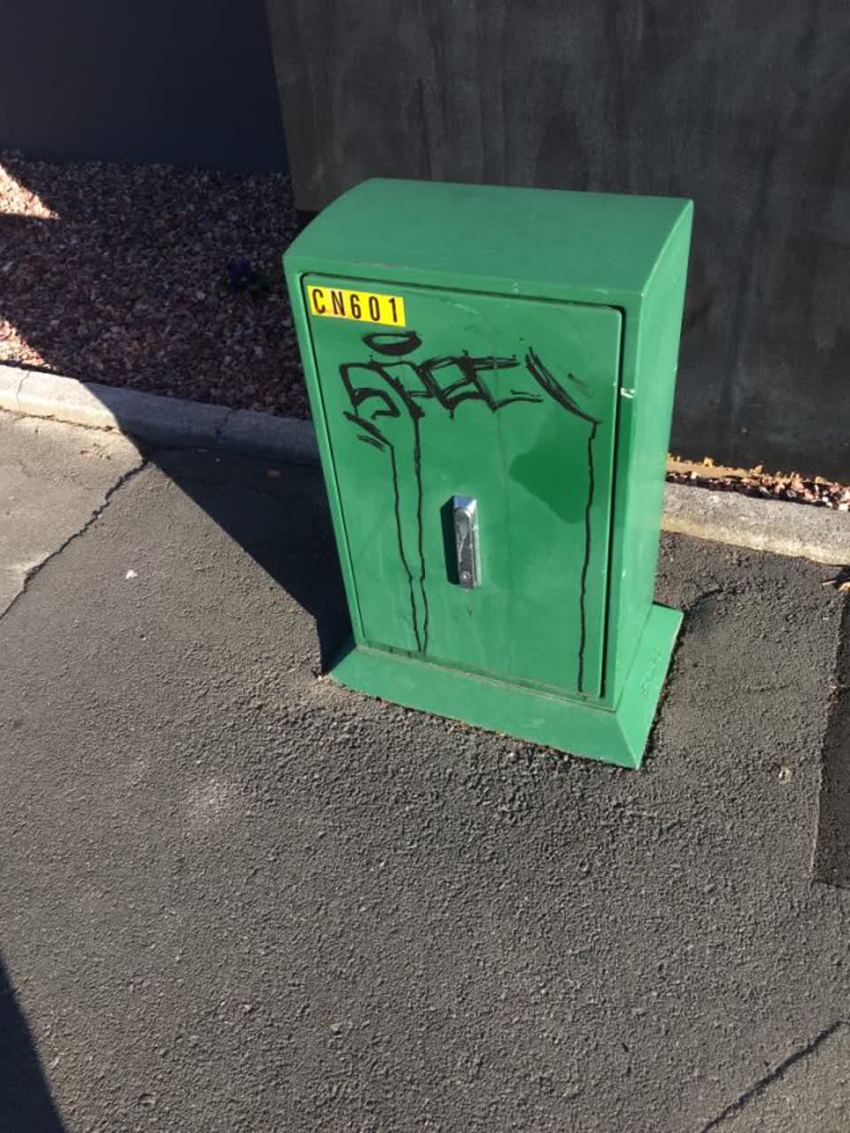 The photograph attached to this graffiti report