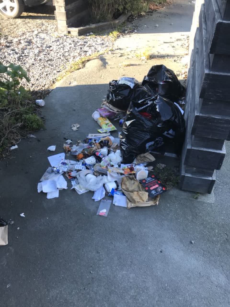 The photograph attached to this rubbish/recycling report