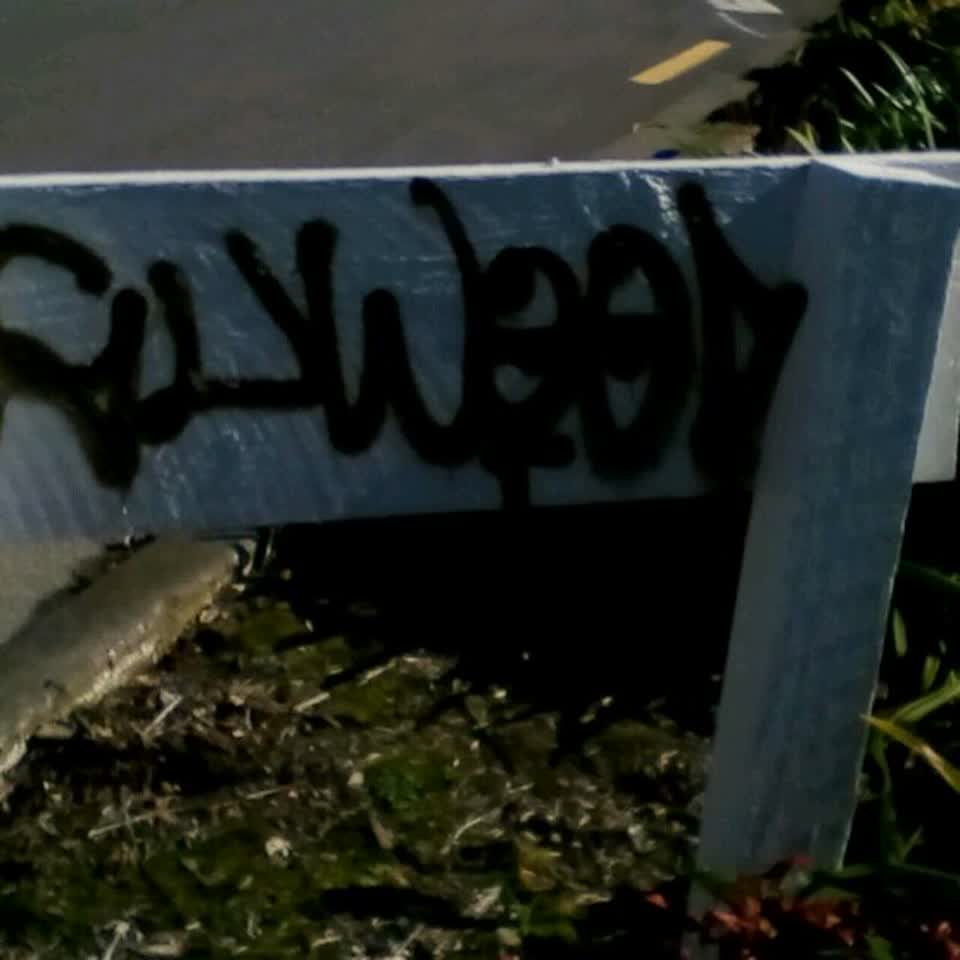 The photograph attached to this graffiti report
