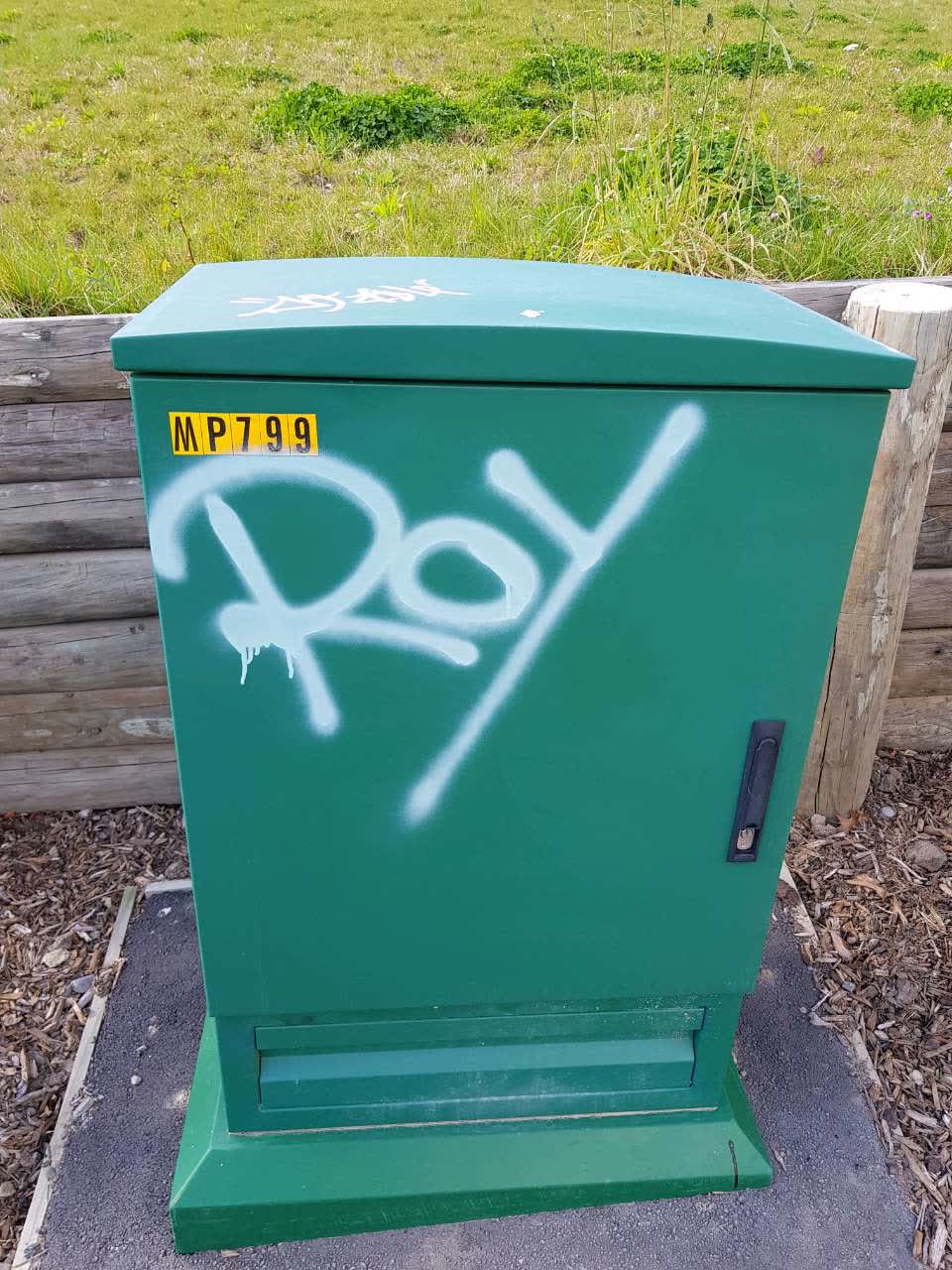 The photograph attached to this graffiti report