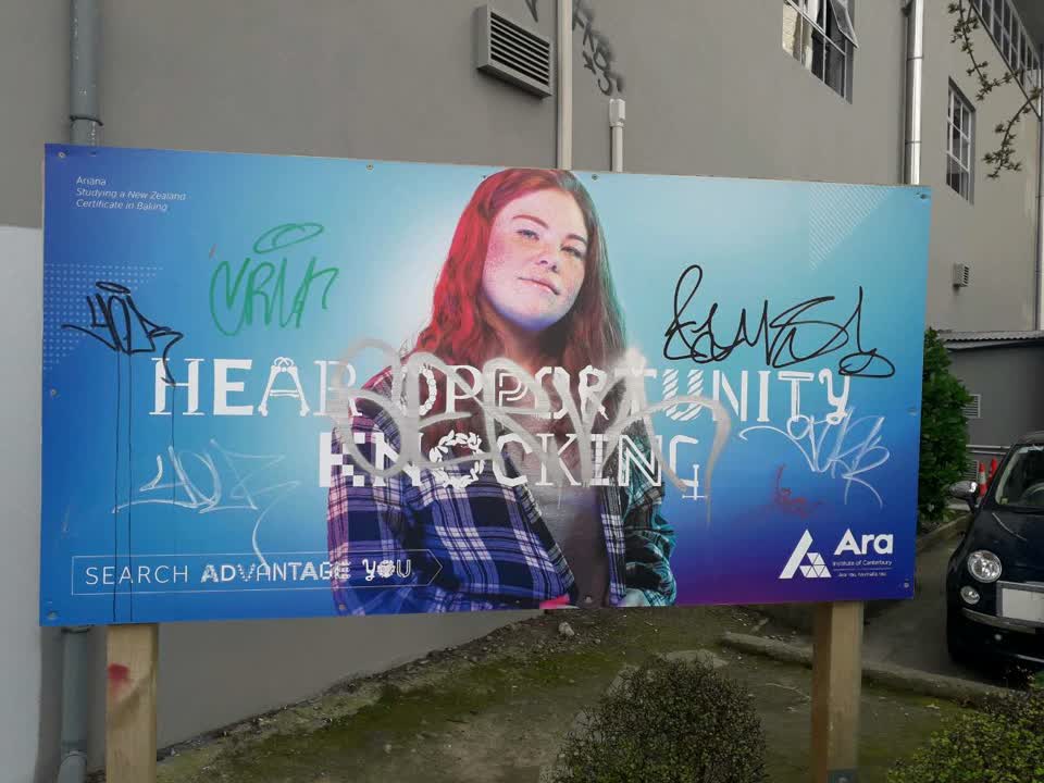 The photograph attached to this graffiti report