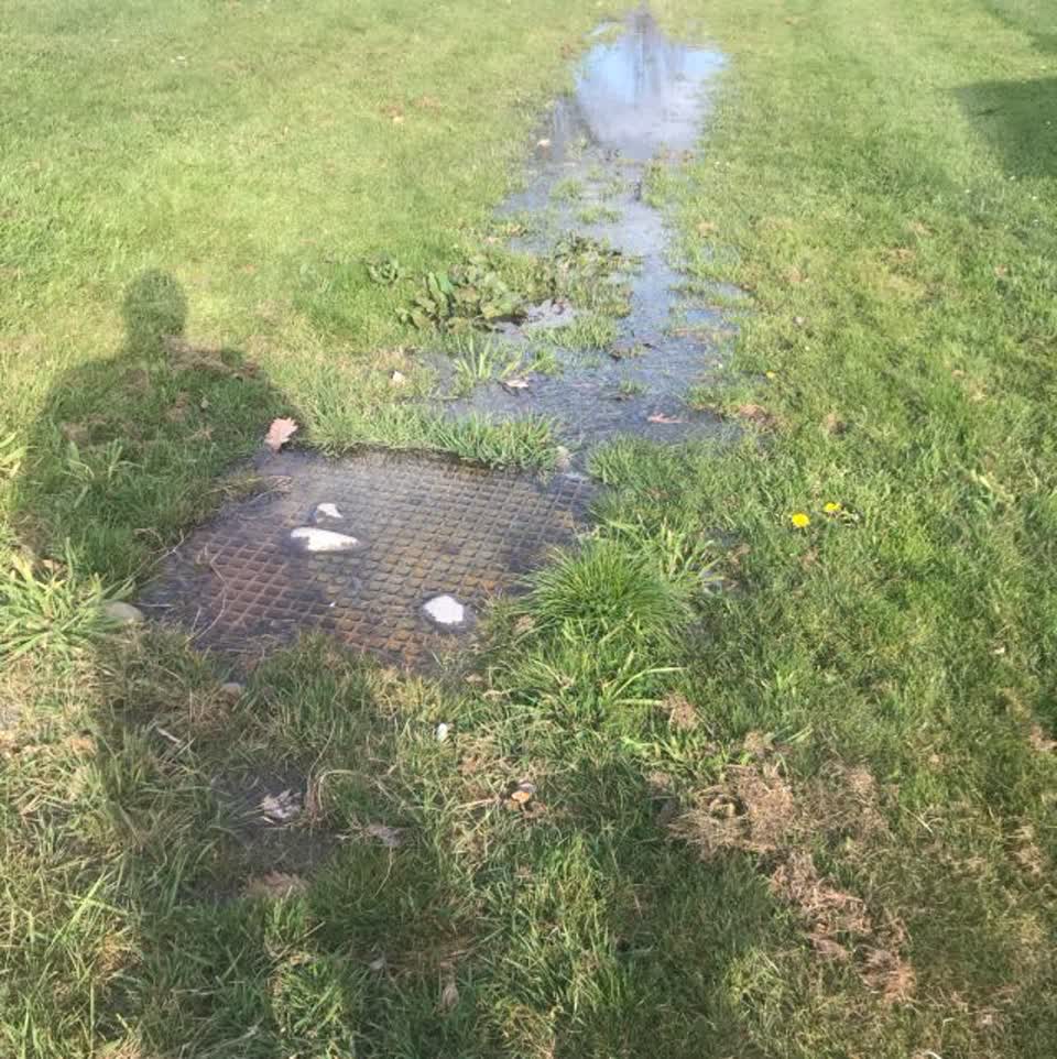 The photograph attached to this flooding report