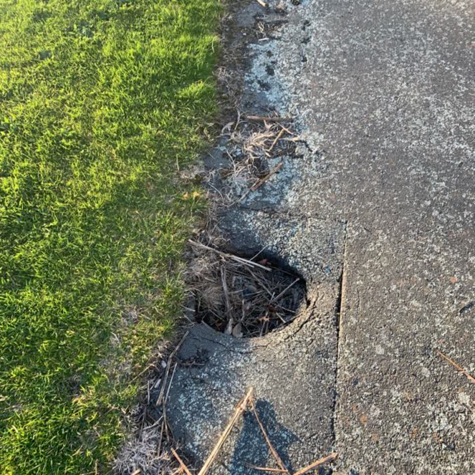 The photograph attached to this roading/streets report