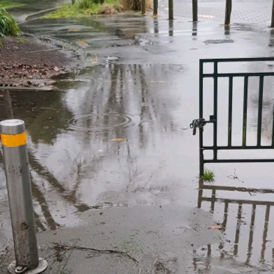 The photograph attached to this flooding report