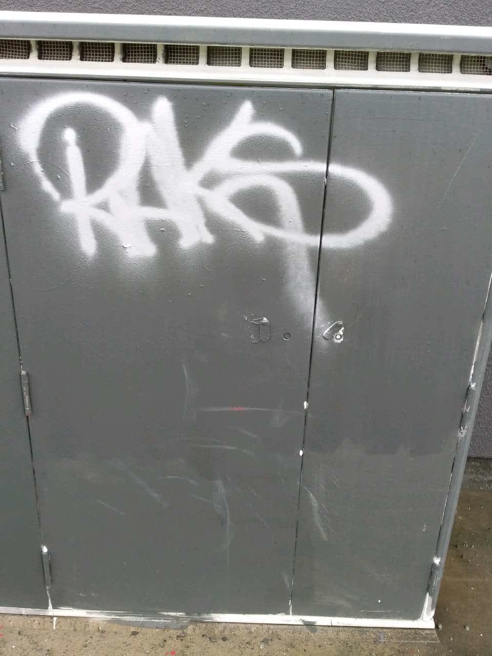The photograph attached to this graffiti report