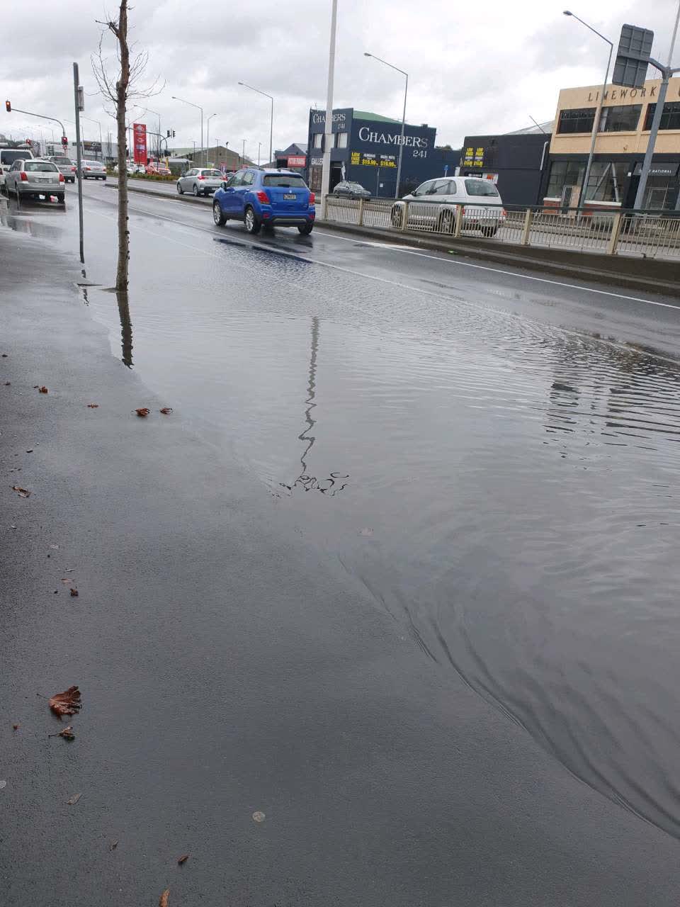 The photograph attached to this flooding report