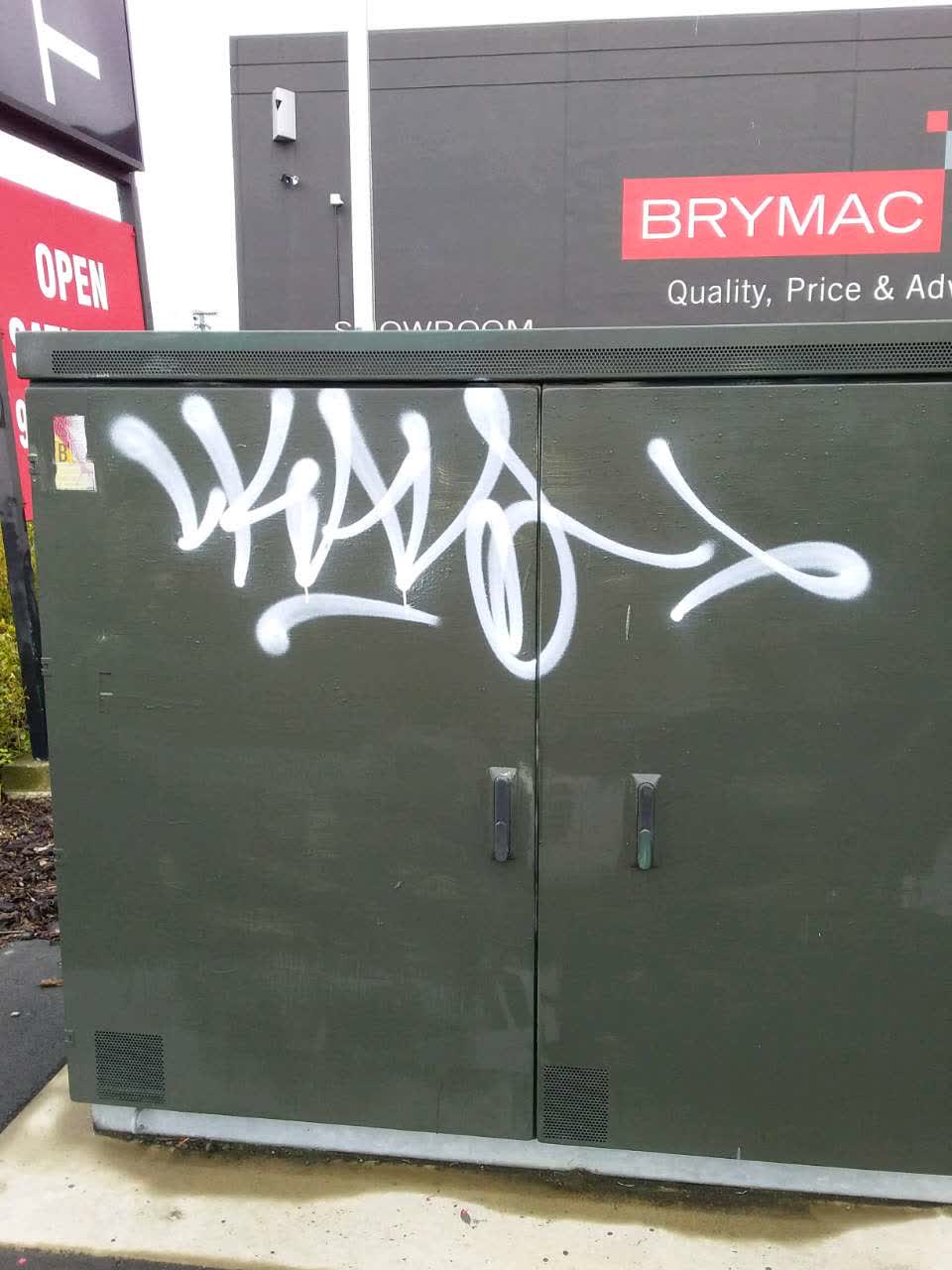 The photograph attached to this graffiti report