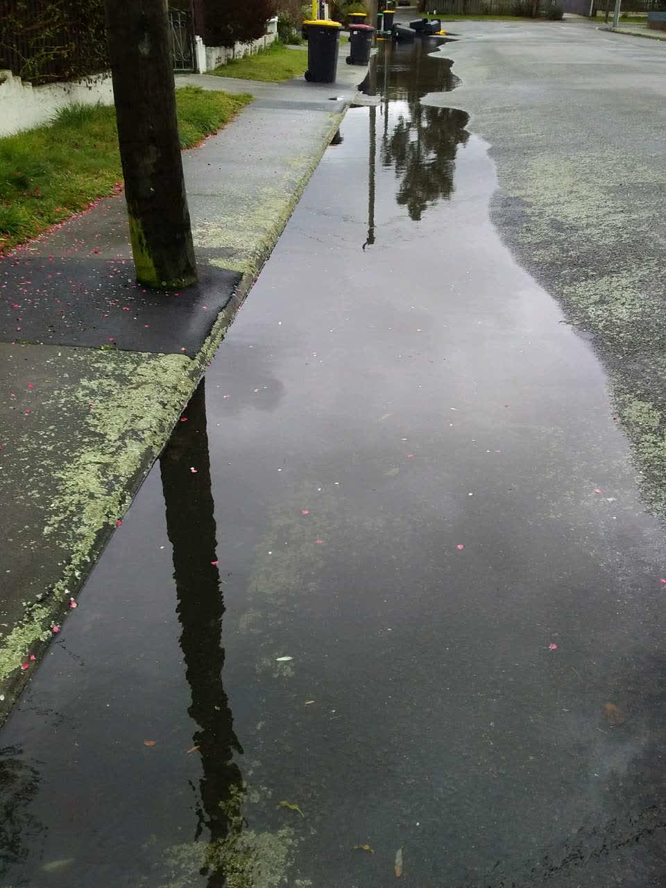 The photograph attached to this flooding report