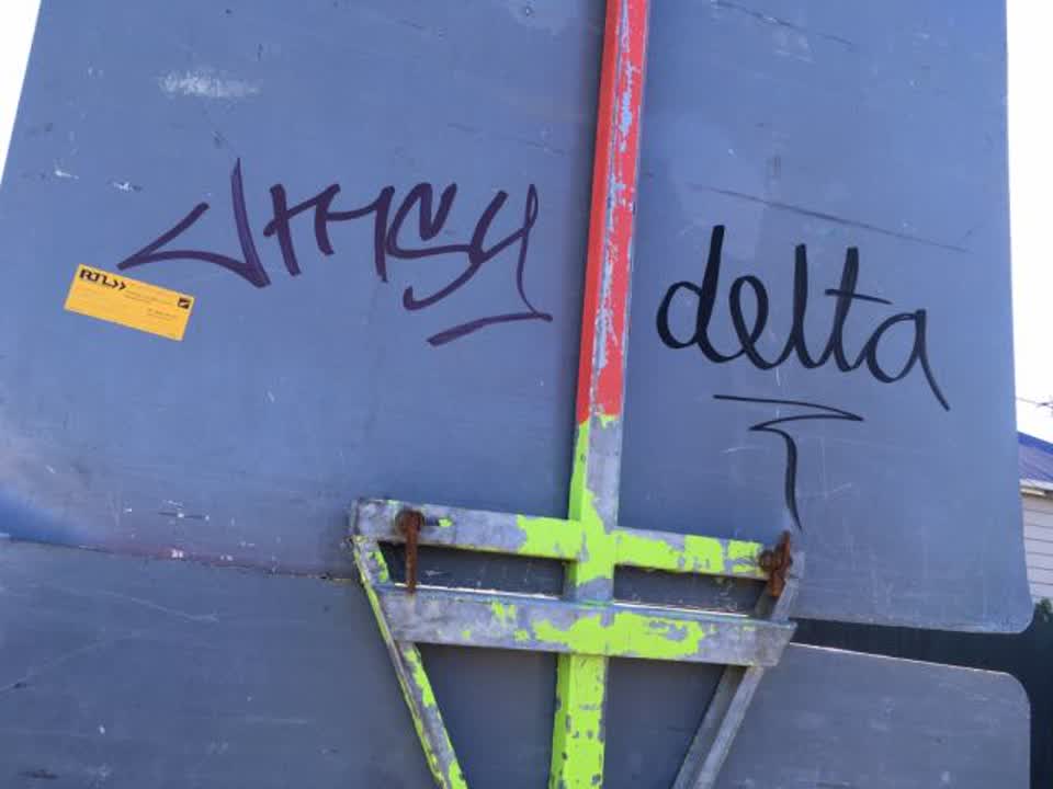 The photograph attached to this graffiti report