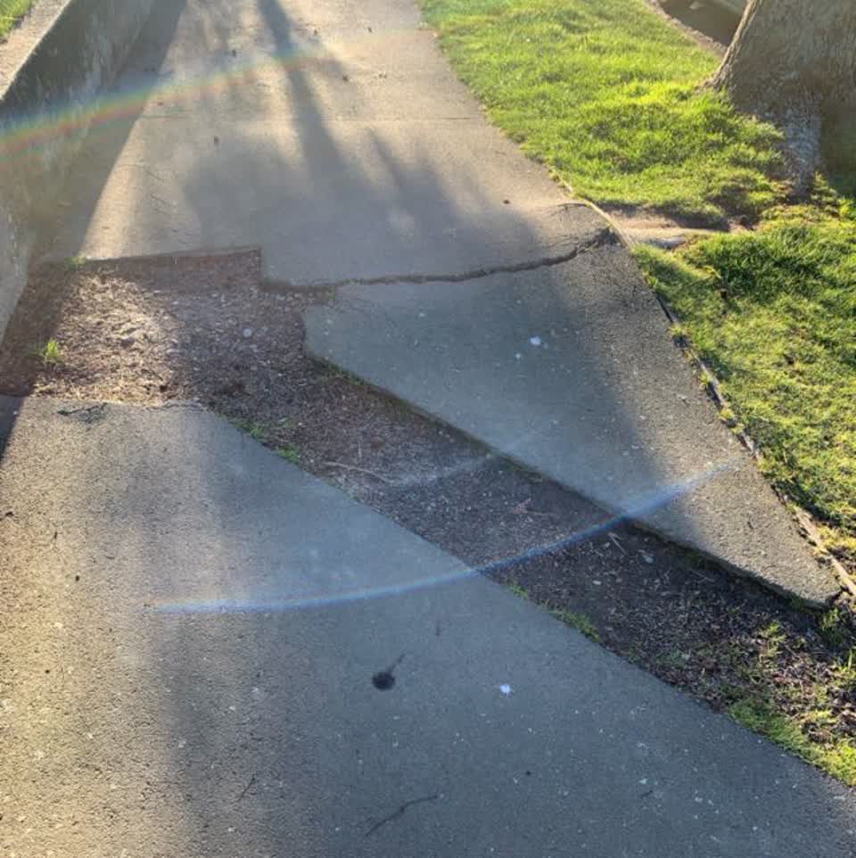 The photograph attached to this roading/streets report