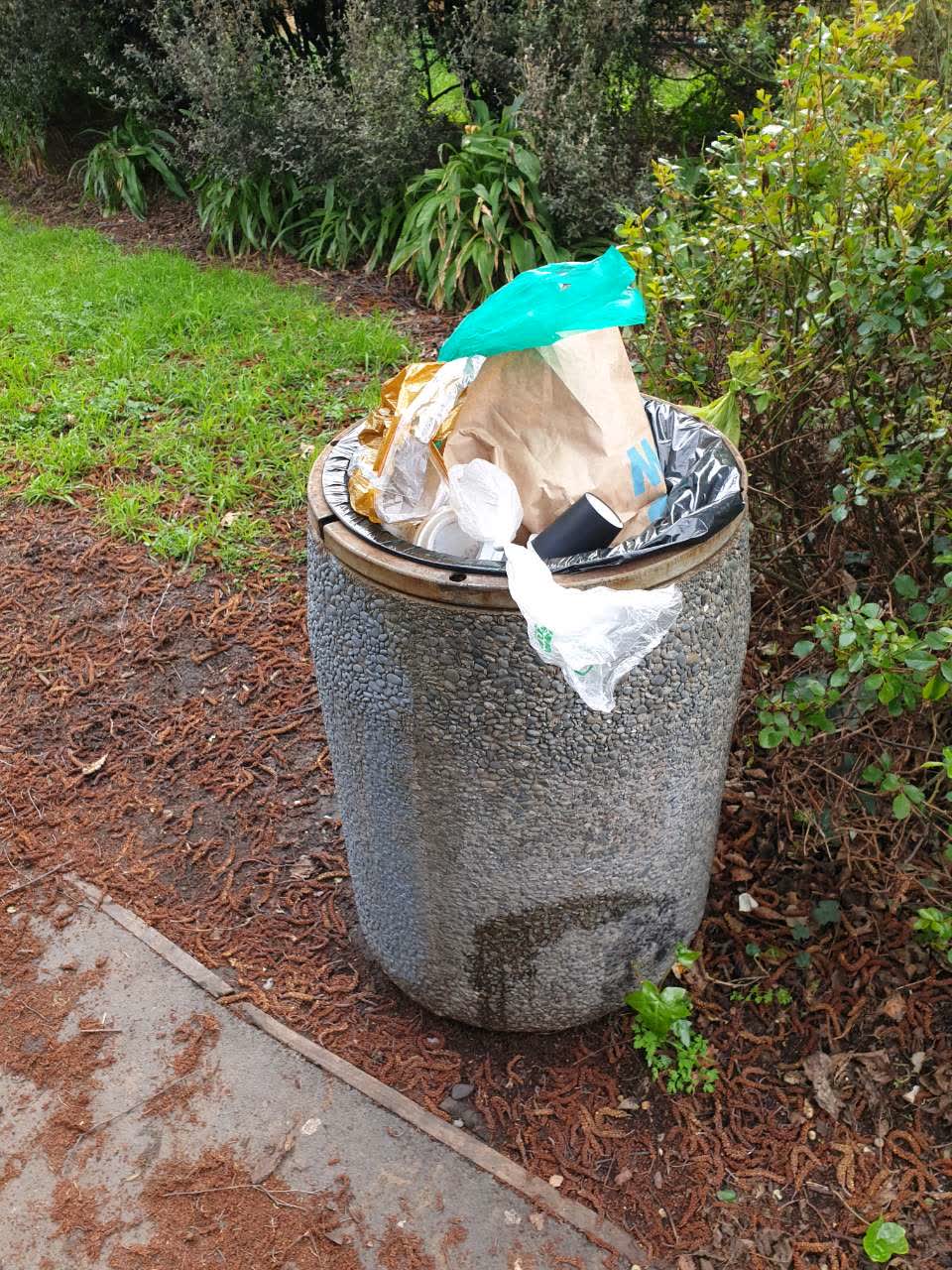 The photograph attached to this rubbish/recycling report