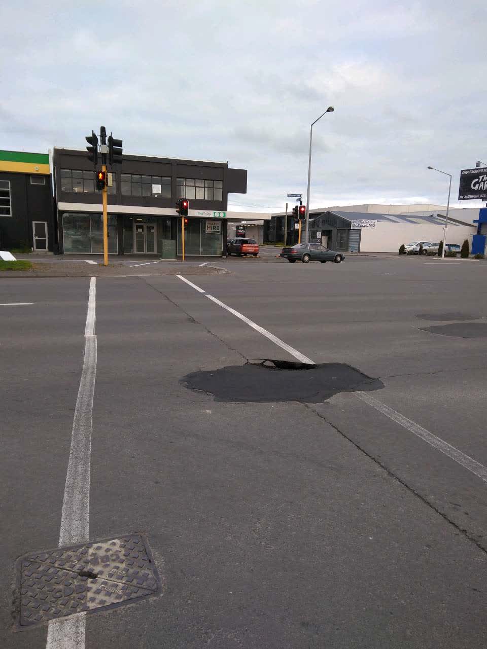 The photograph attached to this roading/streets report