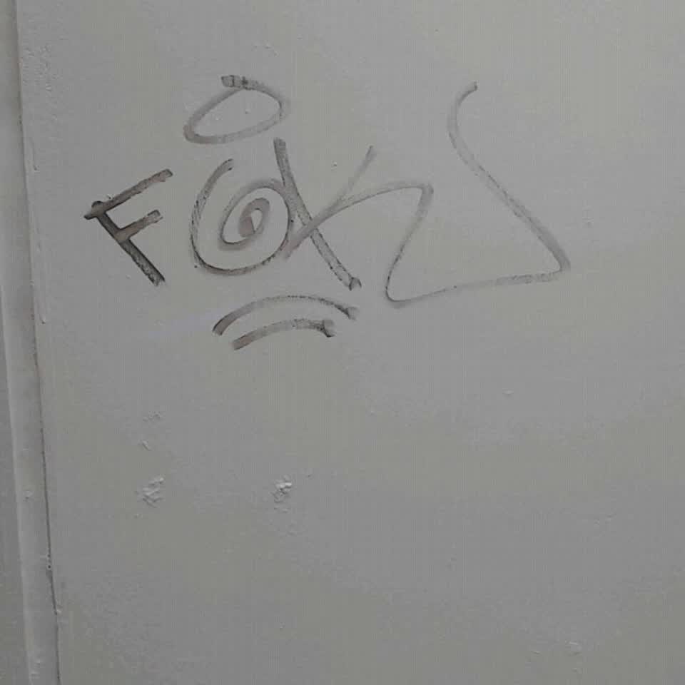 The photograph attached to this graffiti report