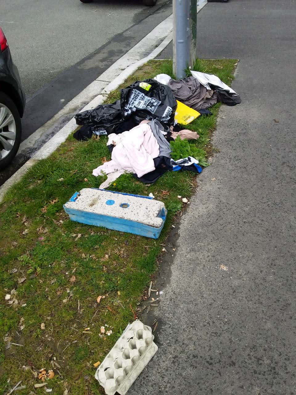 The photograph attached to this rubbish/recycling report