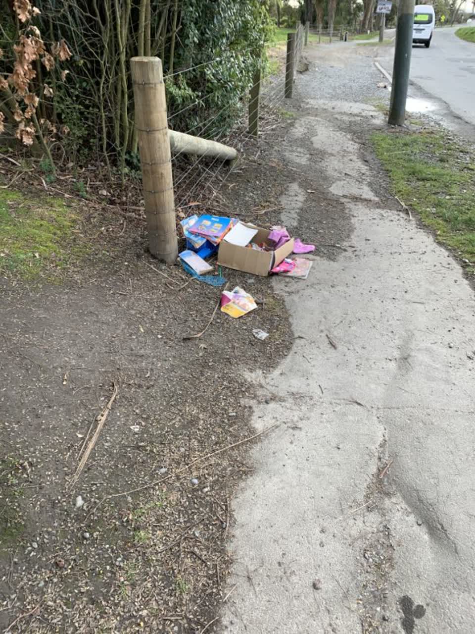 The photograph attached to this rubbish/recycling report
