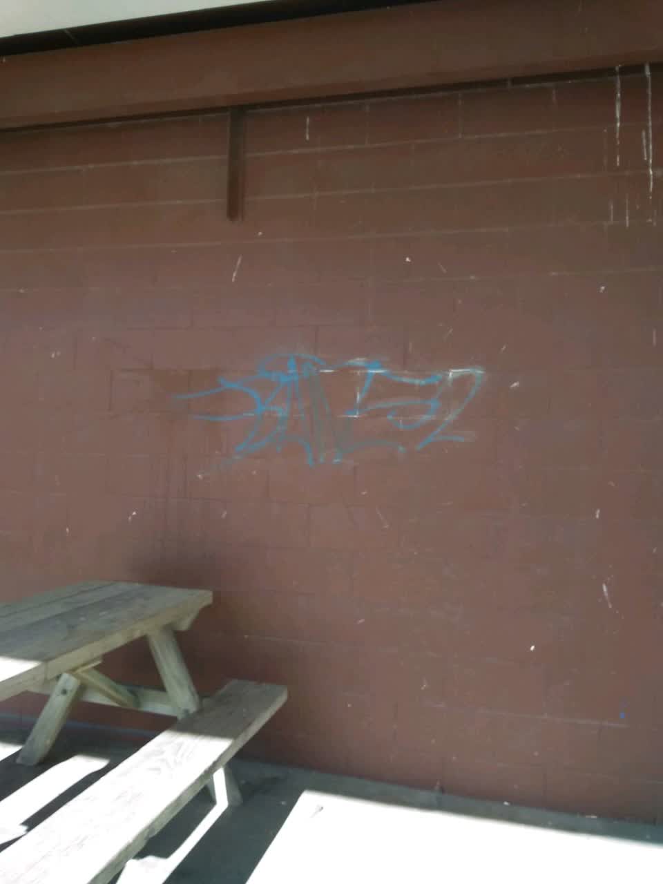 The photograph attached to this graffiti report