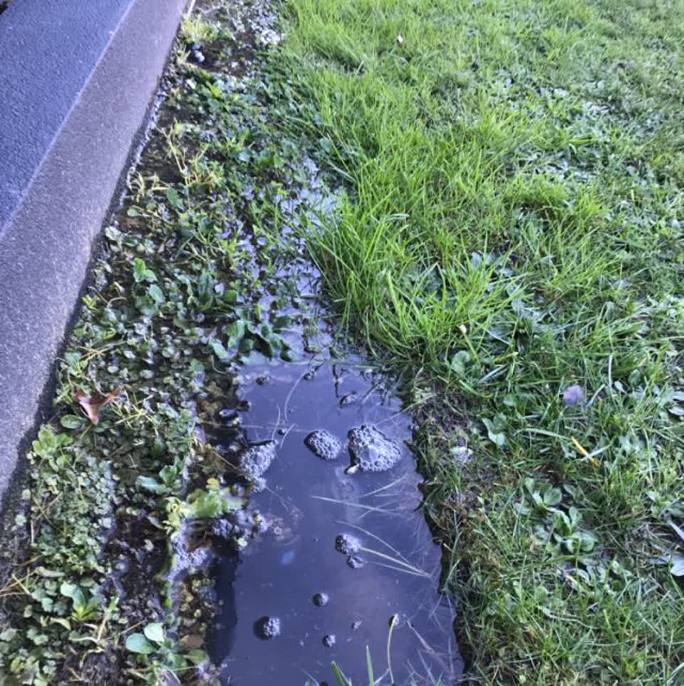 The photograph attached to this flooding report