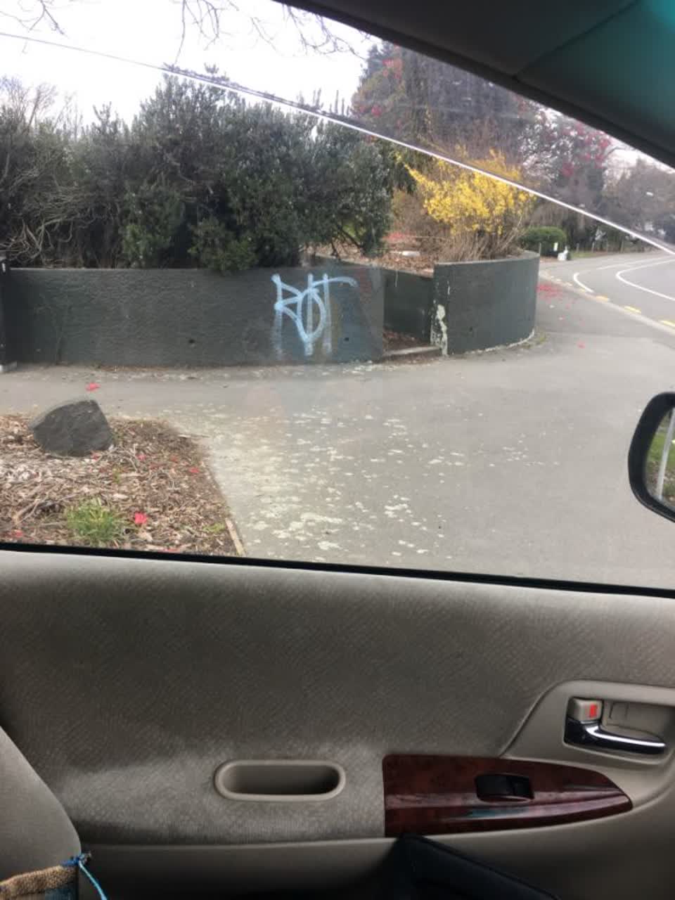 The photograph attached to this graffiti report